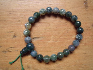 Green Moss Agate Wrist Mala/Power Bracelet