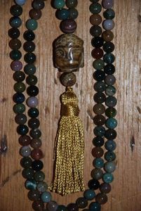 Rainbow Jasper and Nephrite Jade Mala