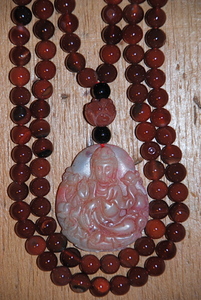 Carnelian and Jade Mala