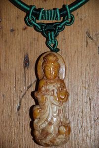 Nephrite Jade Kuan Yin Necklace